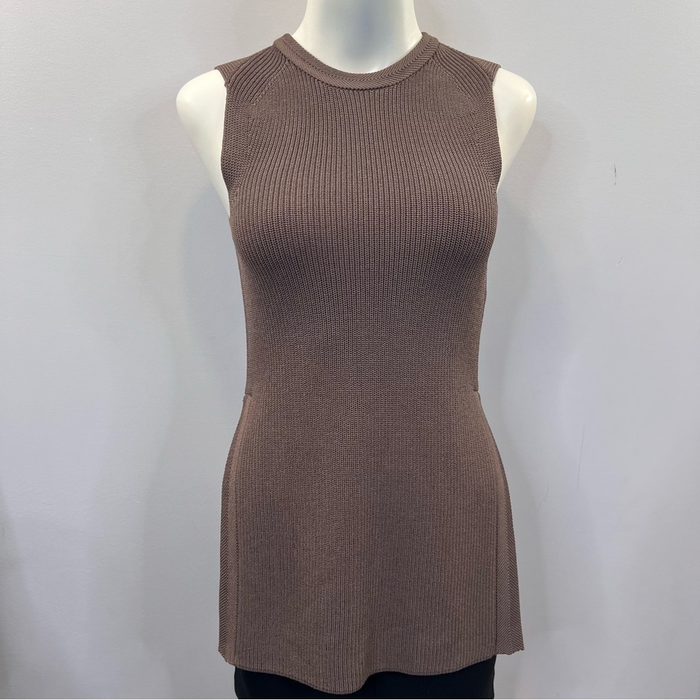 Wilfred Aritzia Palmier Sleeveless Split Hem Long Tunic Knit Sweater sz XS - Picture 6 of 13